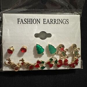 Cute Christmas tree, Santa Claus, snowman alloy women’s drop earrings